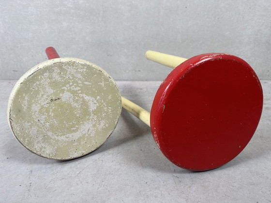 Image 1 of Vintage set of plant tables / stools