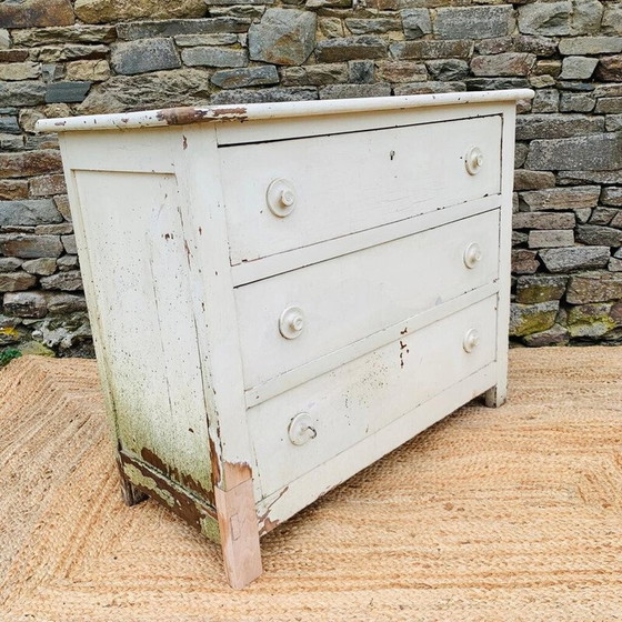 Image 1 of Vintage cream chest of drawers