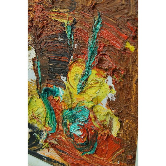 Image 1 of Scandinavian vintage abstract oil painting on canvas by Einar Persson, 1960