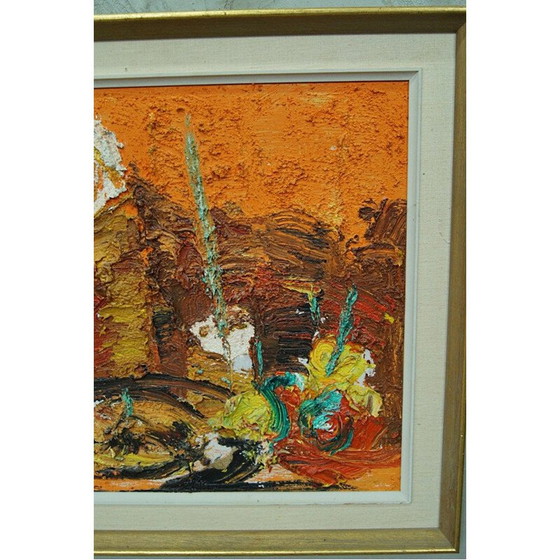 Image 1 of Scandinavian vintage abstract oil painting on canvas by Einar Persson, 1960
