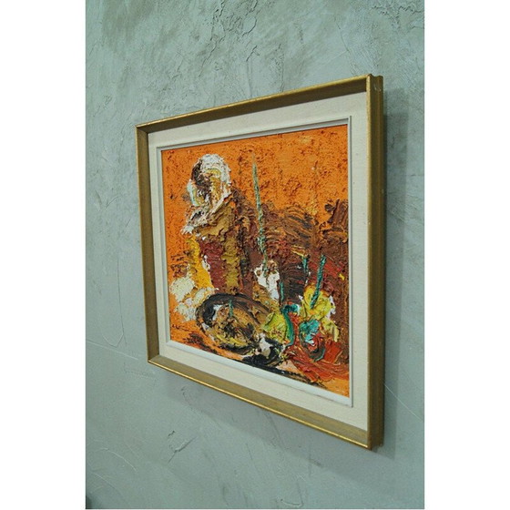 Image 1 of Scandinavian vintage abstract oil painting on canvas by Einar Persson, 1960