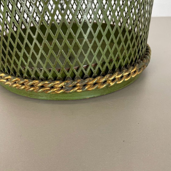 Image 1 of Vintage umbrella stand in gilded metal by Li Puma, Italy 1950s