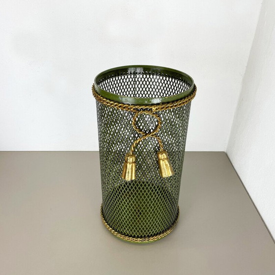 Image 1 of Vintage umbrella stand in gilded metal by Li Puma, Italy 1950s
