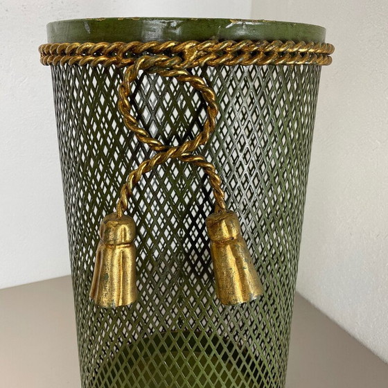 Image 1 of Vintage umbrella stand in gilded metal by Li Puma, Italy 1950s
