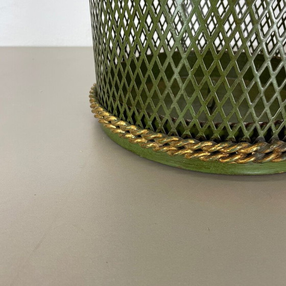Image 1 of Vintage umbrella stand in gilded metal by Li Puma, Italy 1950s