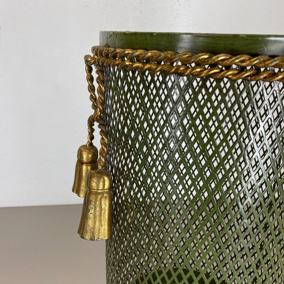 Image 1 of Vintage umbrella stand in gilded metal by Li Puma, Italy 1950s