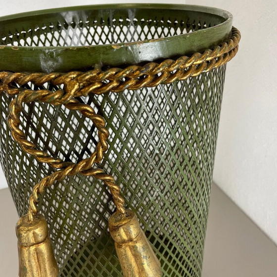 Image 1 of Vintage umbrella stand in gilded metal by Li Puma, Italy 1950s