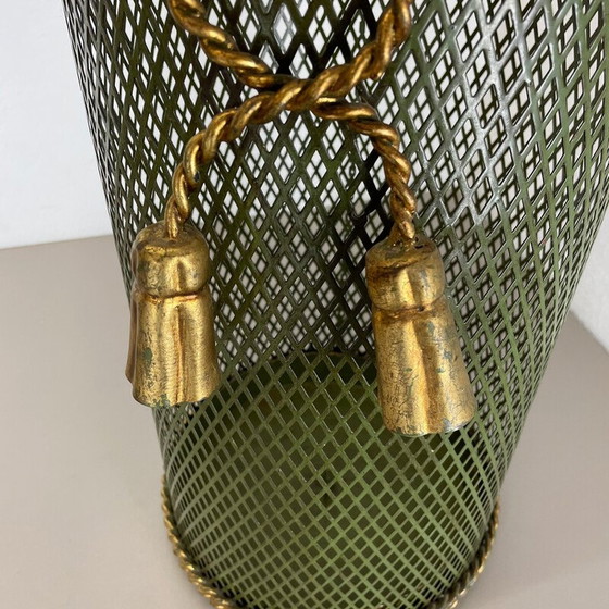 Image 1 of Vintage umbrella stand in gilded metal by Li Puma, Italy 1950s