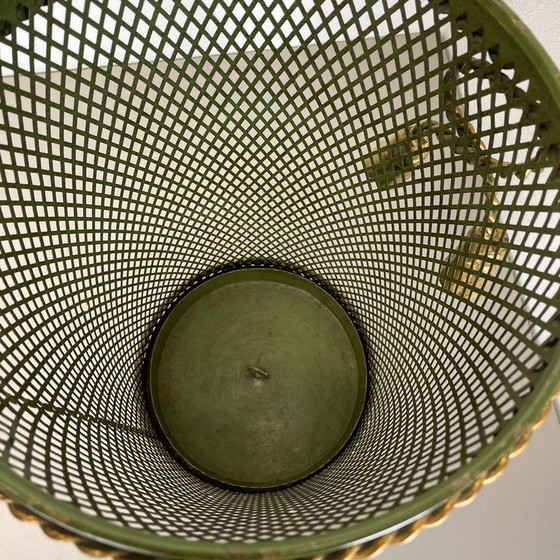 Image 1 of Vintage umbrella stand in gilded metal by Li Puma, Italy 1950s