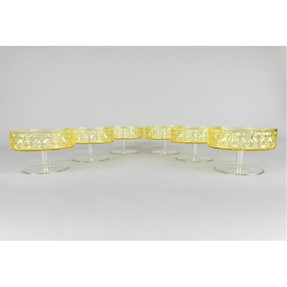 Image 1 of Set of 6 vintage plastic ice-cream cups, Germany 1960