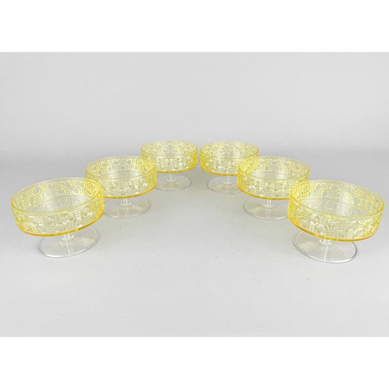 Image 1 of Set of 6 vintage plastic ice-cream cups, Germany 1960