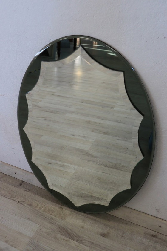 Image 1 of Oval Wall Mirror, Italy 1960S