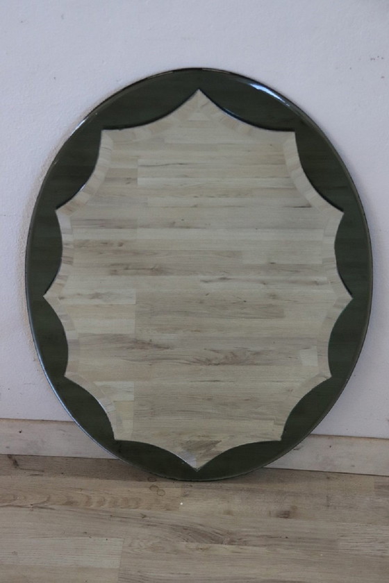 Image 1 of Oval Wall Mirror, Italy 1960S