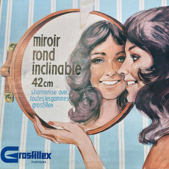 Image 1 of Espejo de pared • Serie Versalles • Grosfillex • Era espacial • 1970