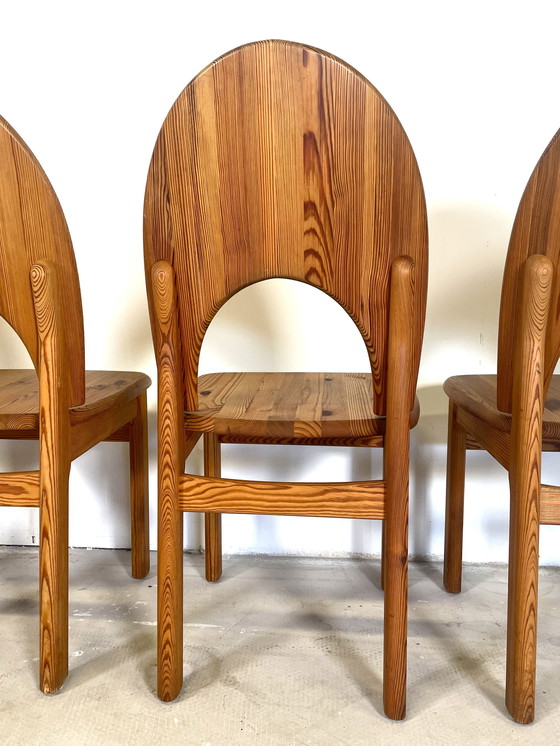 Image 1 of 4 Pine Dining Chairs In Nils Koefoed Style