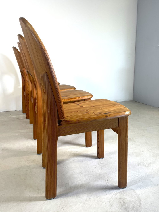 Image 1 of 4 Pine Dining Chairs In Nils Koefoed Style