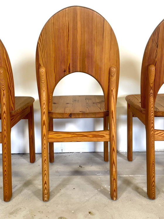 Image 1 of 4 Pine Dining Chairs In Nils Koefoed Style