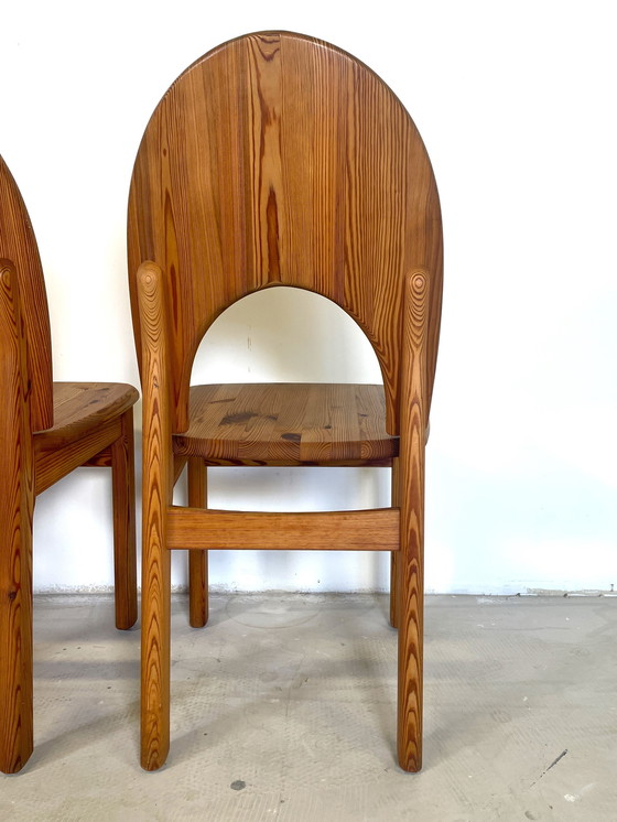 Image 1 of 4 Pine Dining Chairs In Nils Koefoed Style