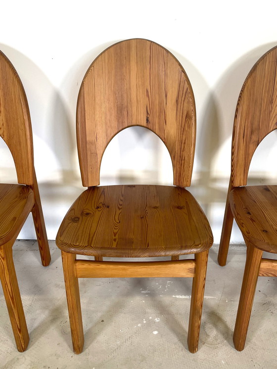 Image 1 of 4 Pine Dining Chairs In Nils Koefoed Style