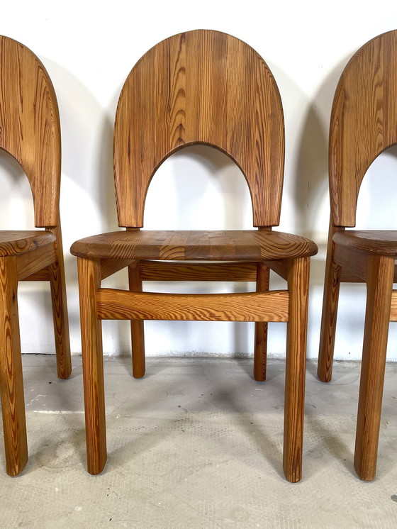 Image 1 of 4 Pine Dining Chairs In Nils Koefoed Style