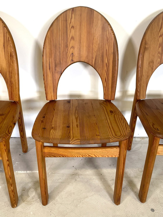 Image 1 of 4 Pine Dining Chairs In Nils Koefoed Style