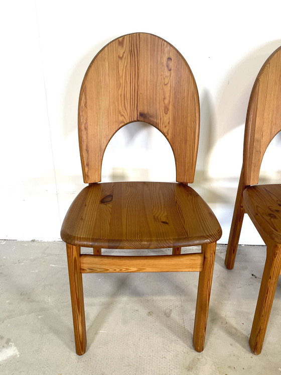 Image 1 of 4 Pine Dining Chairs In Nils Koefoed Style