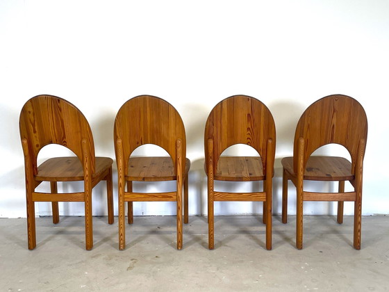 Image 1 of 4 Pine Dining Chairs In Nils Koefoed Style