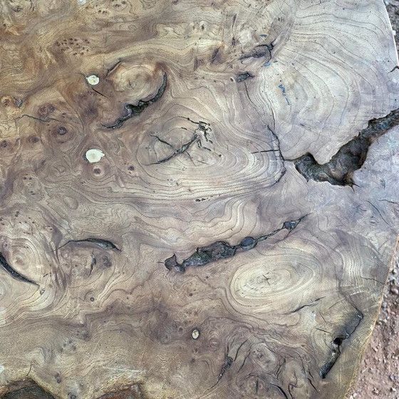 Image 1 of Vintage burr elm coffee table, 1980
