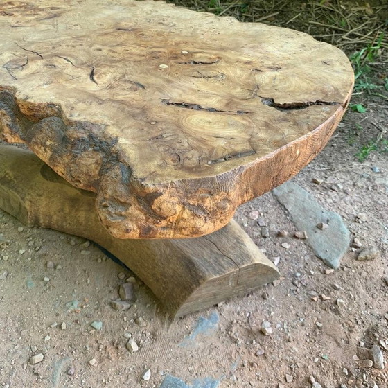 Image 1 of Vintage burr elm coffee table, 1980