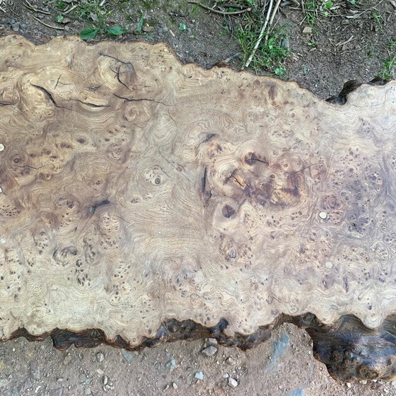 Image 1 of Vintage burr elm coffee table, 1980
