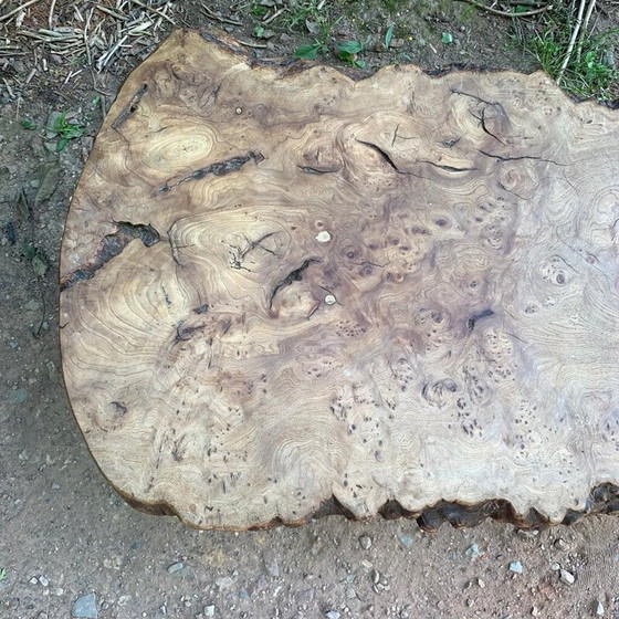 Image 1 of Vintage burr elm coffee table, 1980