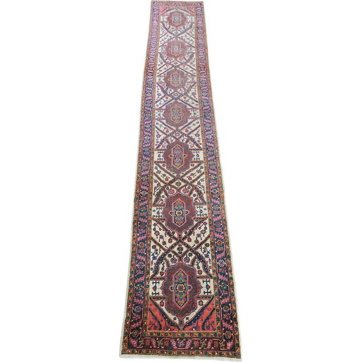 Alfombra de pasillo vintage, década de 1920-1930