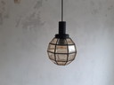 RISERVATO / Lampada a sospensione brutalista Glashütte Limburg in vetro color ambra