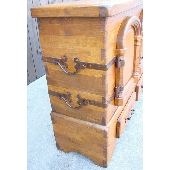 Image 1 of Vintage oakwood highboard, 1950