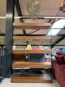 Angel Cerdà Bookcase walnut wood Glass Cupboard
