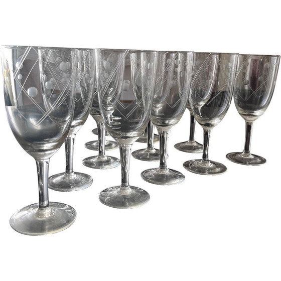 Image 1 of Set di bicchieri vintage cesellati, 1950