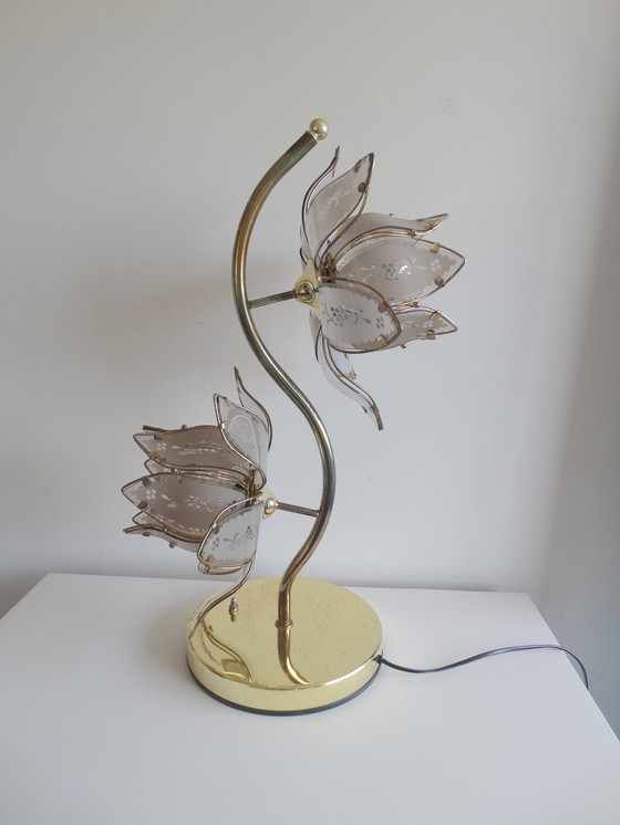 Image 1 of Hollywood regency daffodil lamp