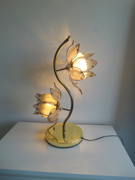 Image 1 of Hollywood regency daffodil lamp