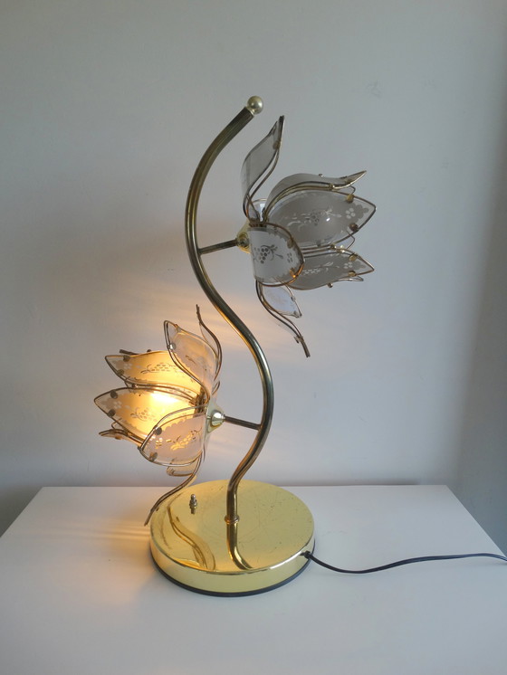 Image 1 of Hollywood regency daffodil lamp