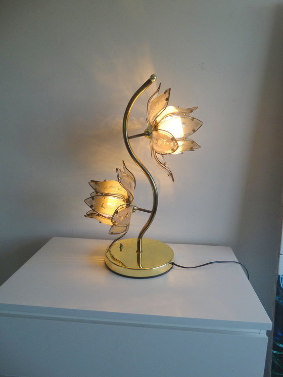 Image 1 of Hollywood regency daffodil lamp