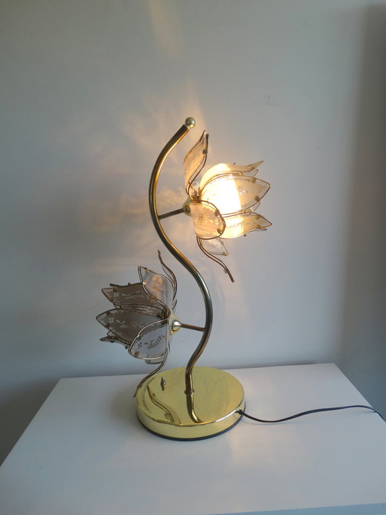 Image 1 of Hollywood regency daffodil lamp