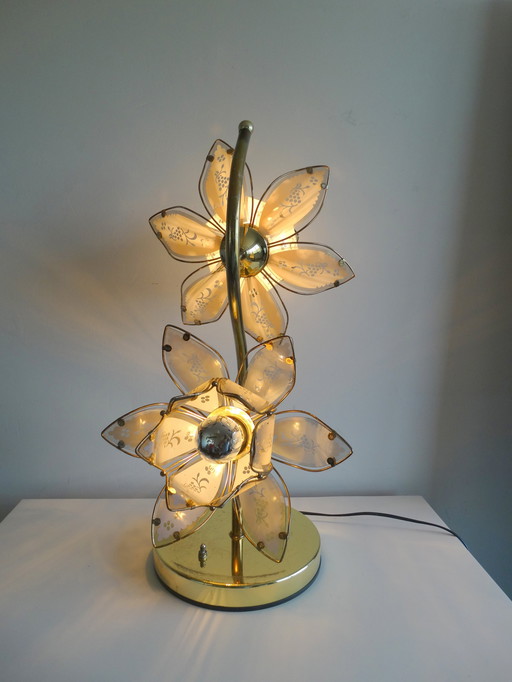 Hollywood regency daffodil lamp