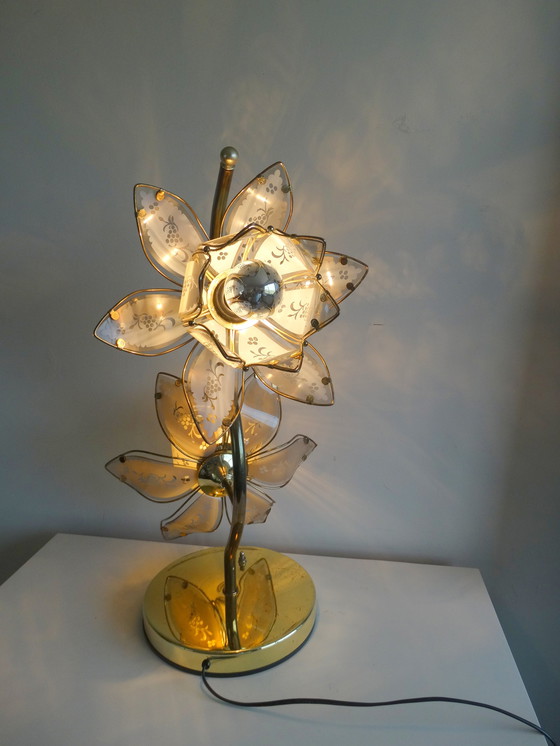 Image 1 of Hollywood regency daffodil lamp