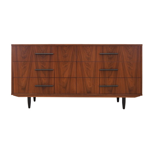 Walnut Chest Of Drawers, Scandinavian Design