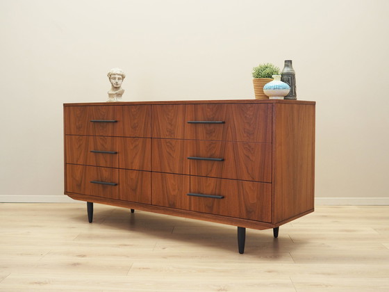 Image 1 of Walnut Chest Of Drawers, Scandinavian Design