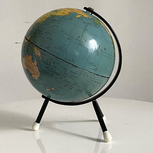 Earth Globe Metal Tripod 50s