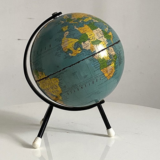 Earth Globe Metal Tripod 50s