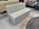 Gelderland 6901 Dining room bench on wheels fabric gray