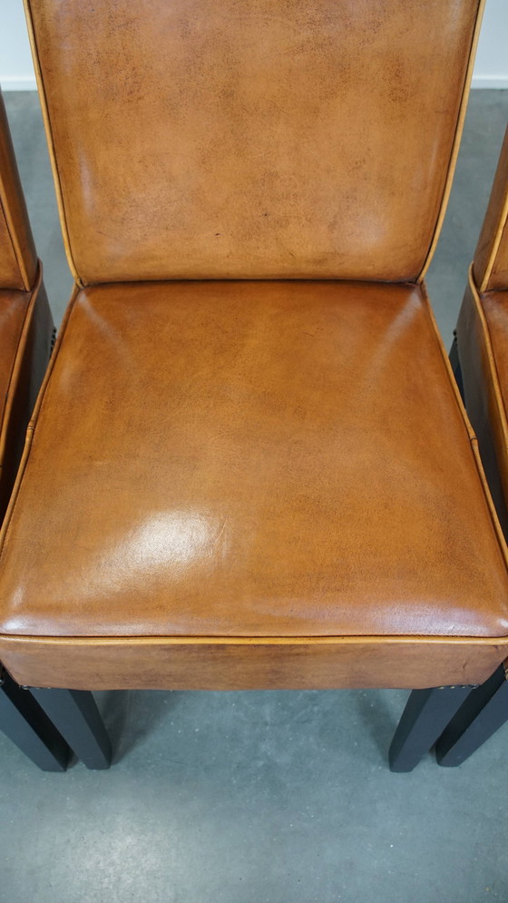 Image 1 of 4 sedie da pranzo in pelle di pecora