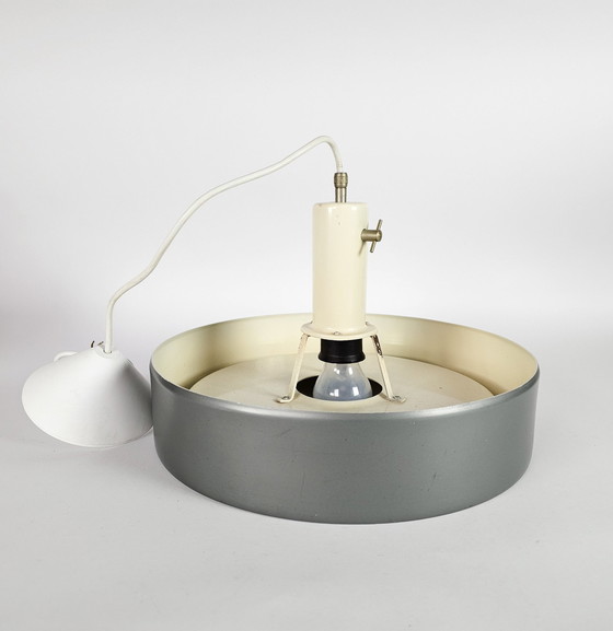 Image 1 of Anvia Almelo - J. Hoogervorst - "Model 4017"  - Ufo Pendant Lamp - Anthracite - Dutch Design - 60'S